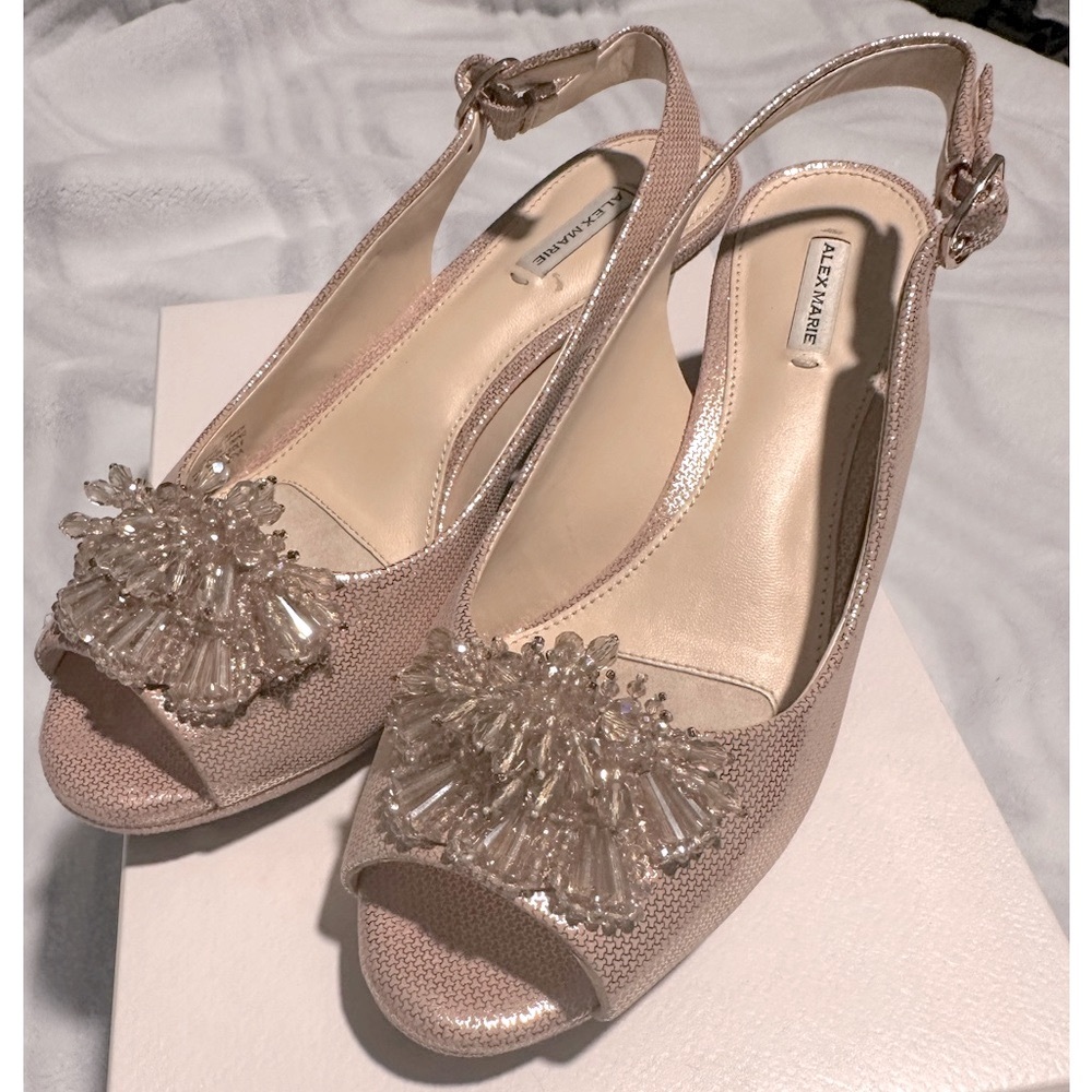 Alex Marie Women's Peep-Toe Heels in Puff Pink